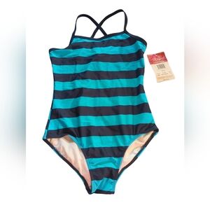 Kanu Surf Girls Layla Beach Sport Banded One Piece Swimsuit New.